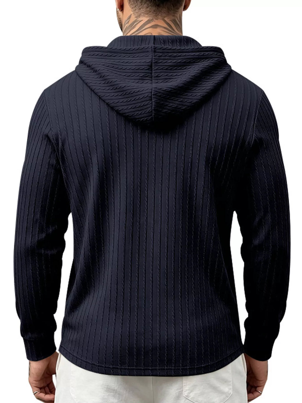 Men's plus size knit hoodie knit fabric