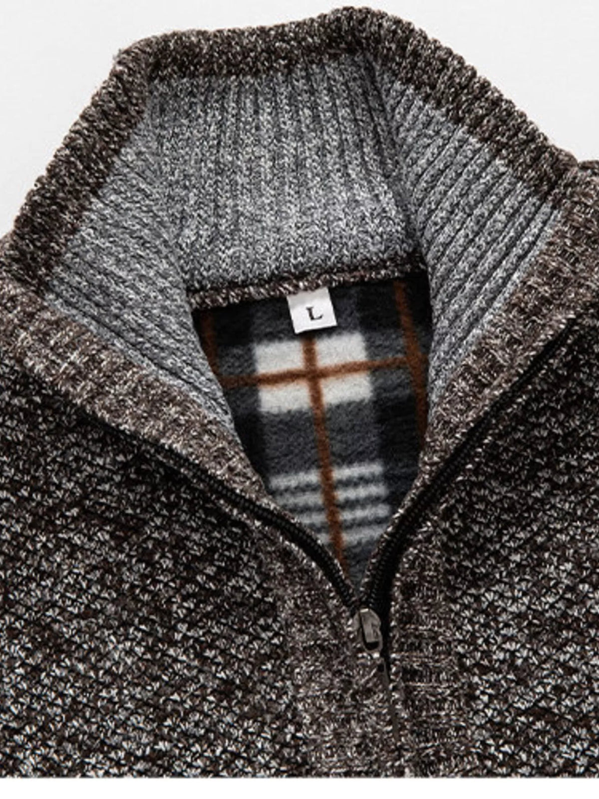 Men's plus size half zip sweater casual style