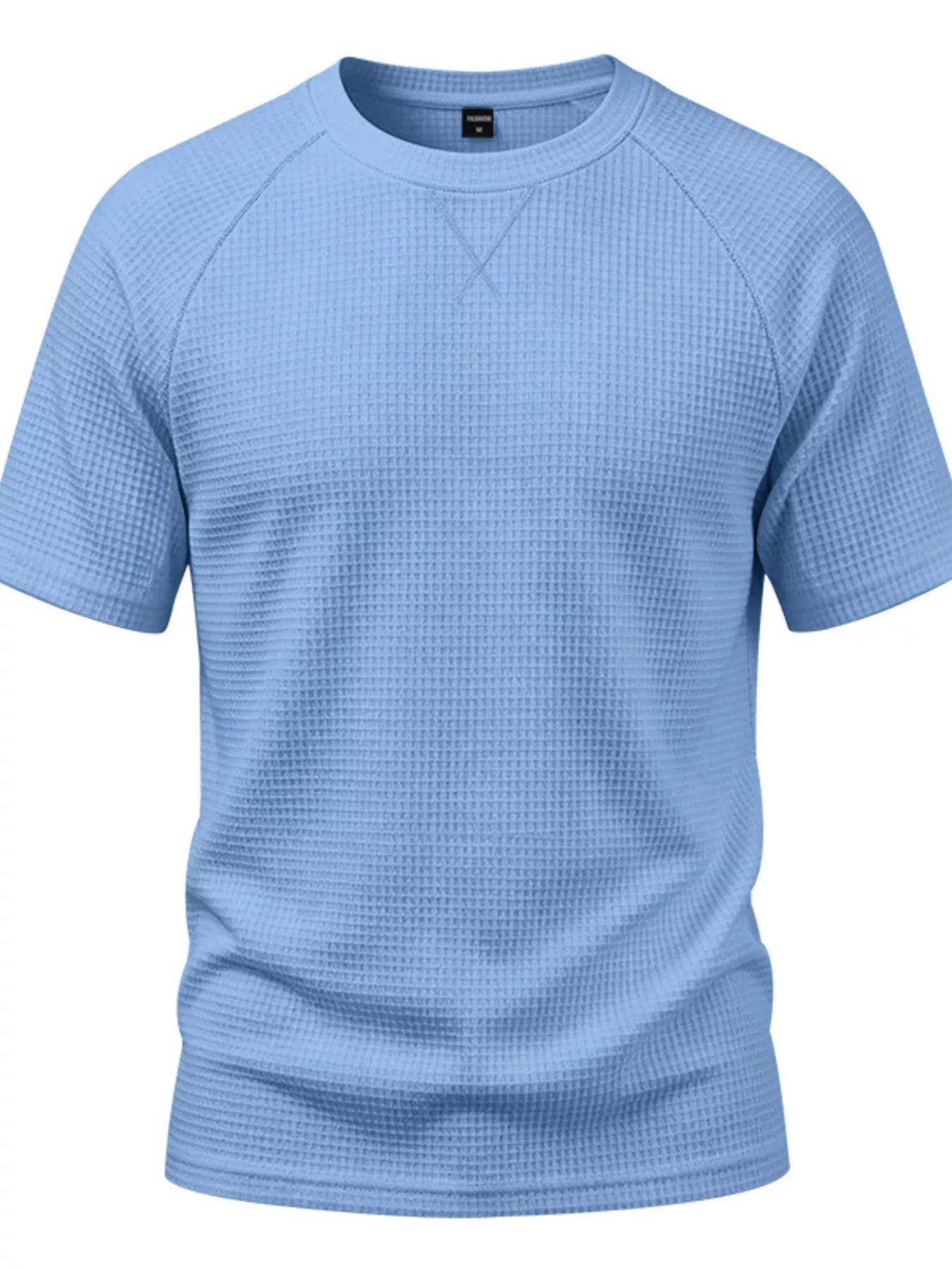 Men's plus size waffle knit t-shirt everyday wear
