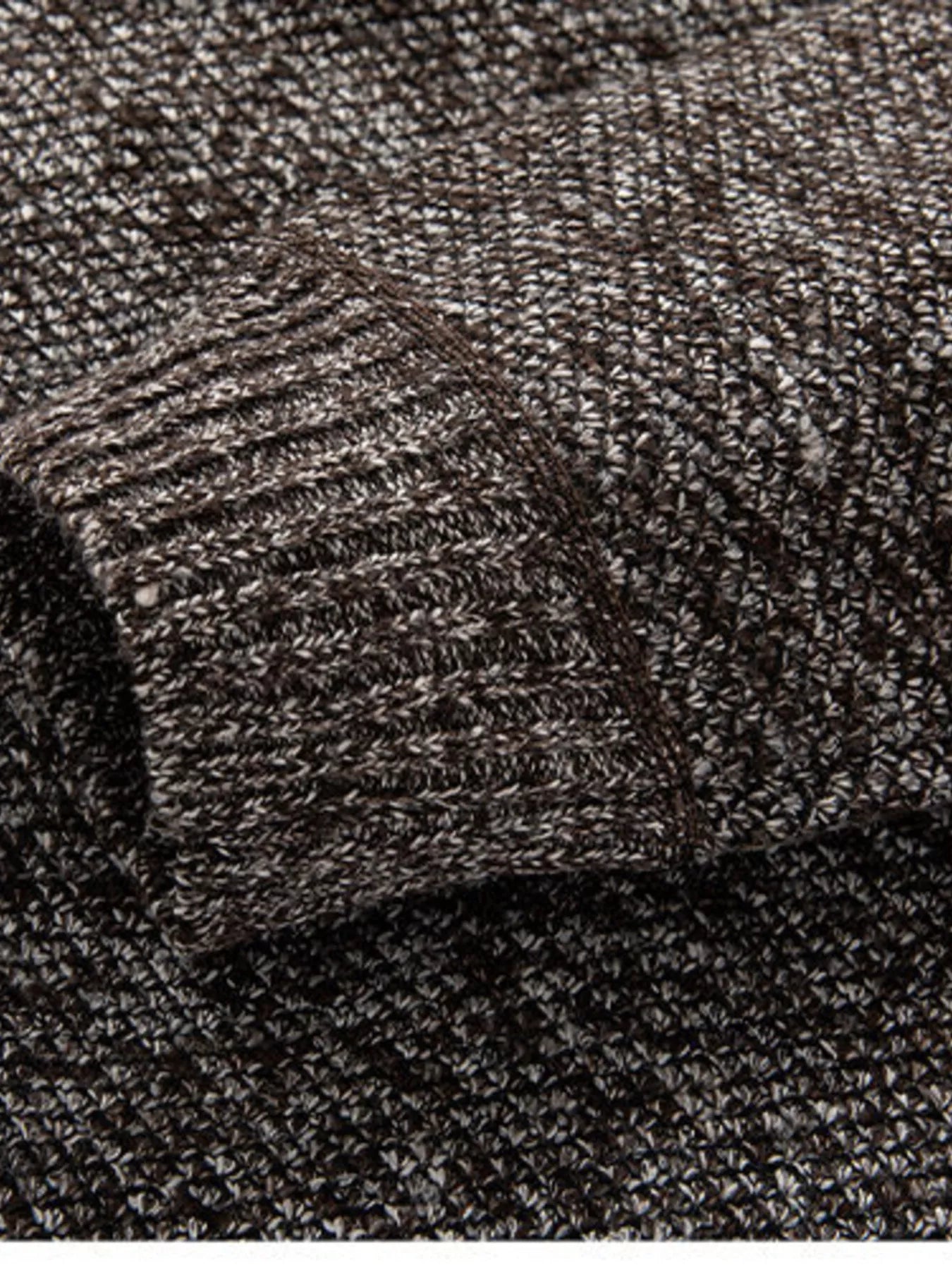 Men's plus size half zip sweater back view