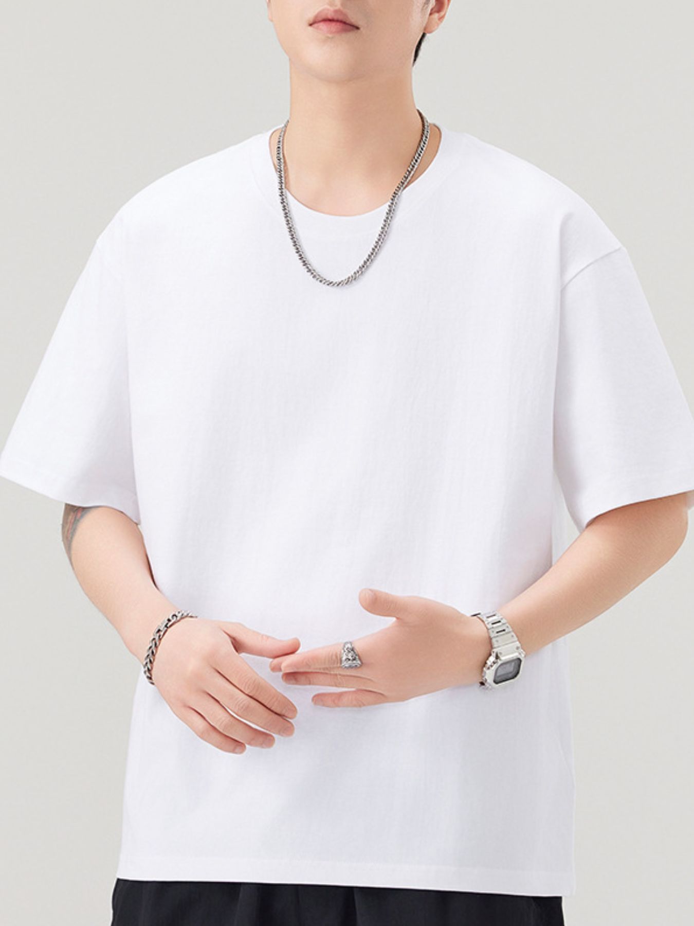 Men's plus size loose t-shirt men's fashion