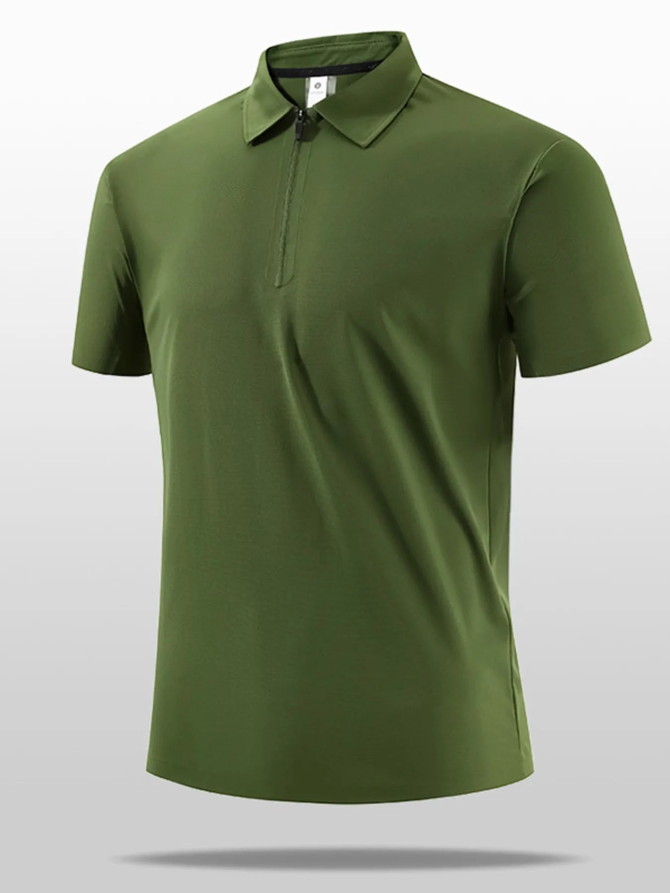 Men's plus size short sleeve polo collared neckline