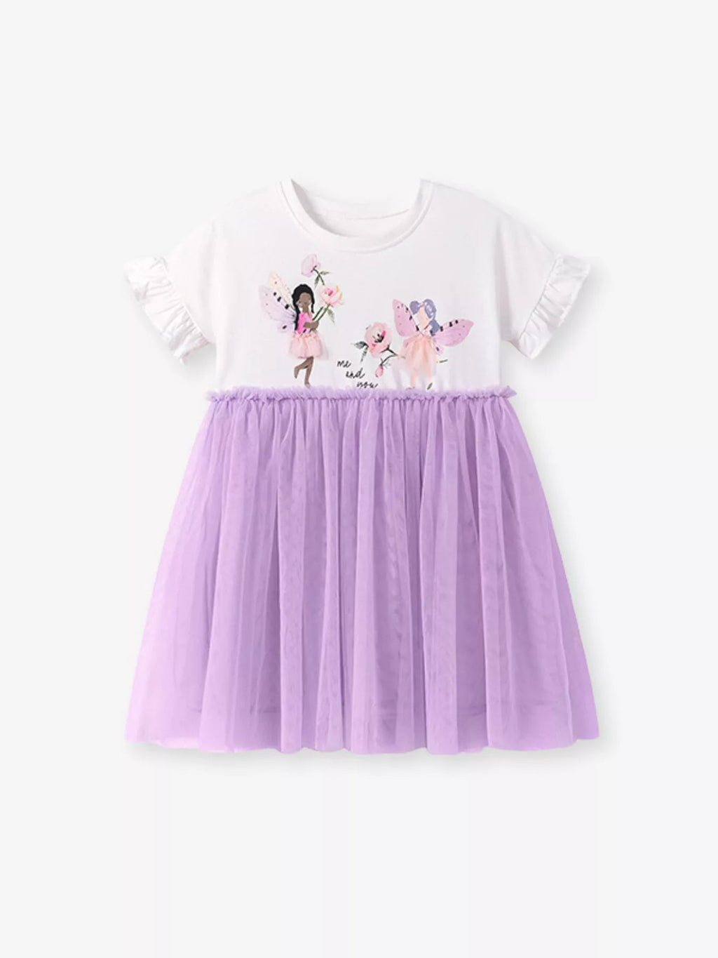 Children's Ballerina Round Neck Tulle Dress - ELC Fashion