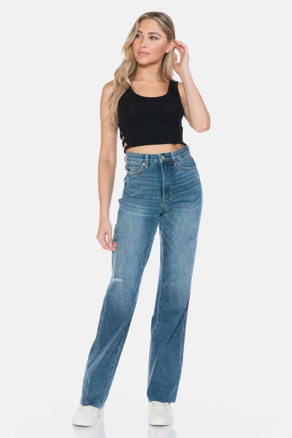 ELC Atelier Classic Judy Blue Inclusive Fit Tummy Control Cut Raw H — Prestige Edit - ELC Fashion