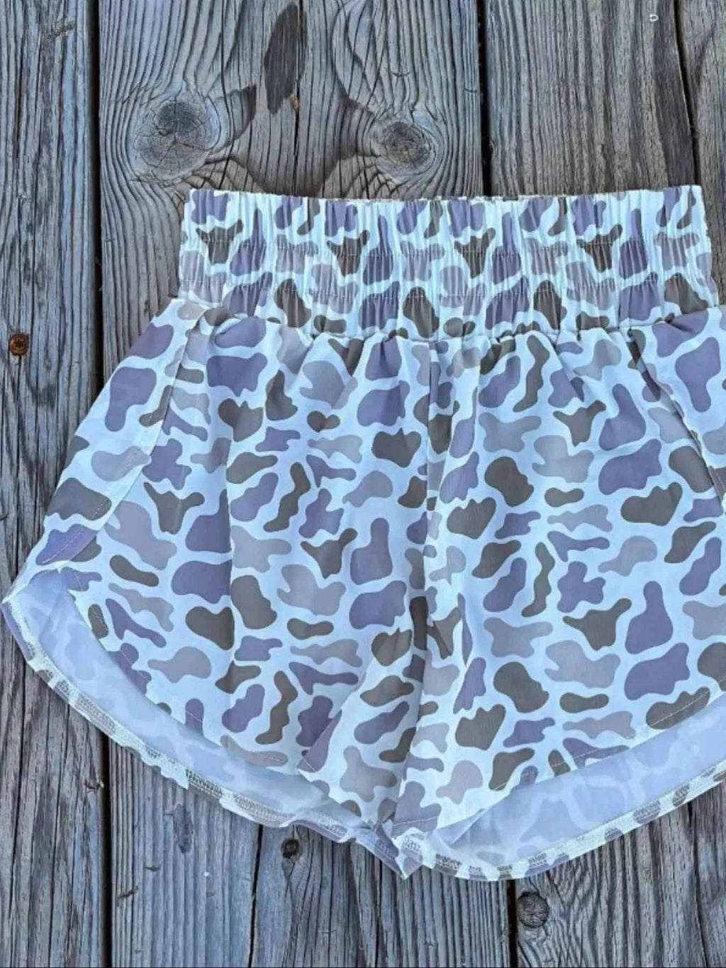 ELC Atelier Modern Camo Print Elastic Waist Shorts — Prestige Edit - ELC Fashion