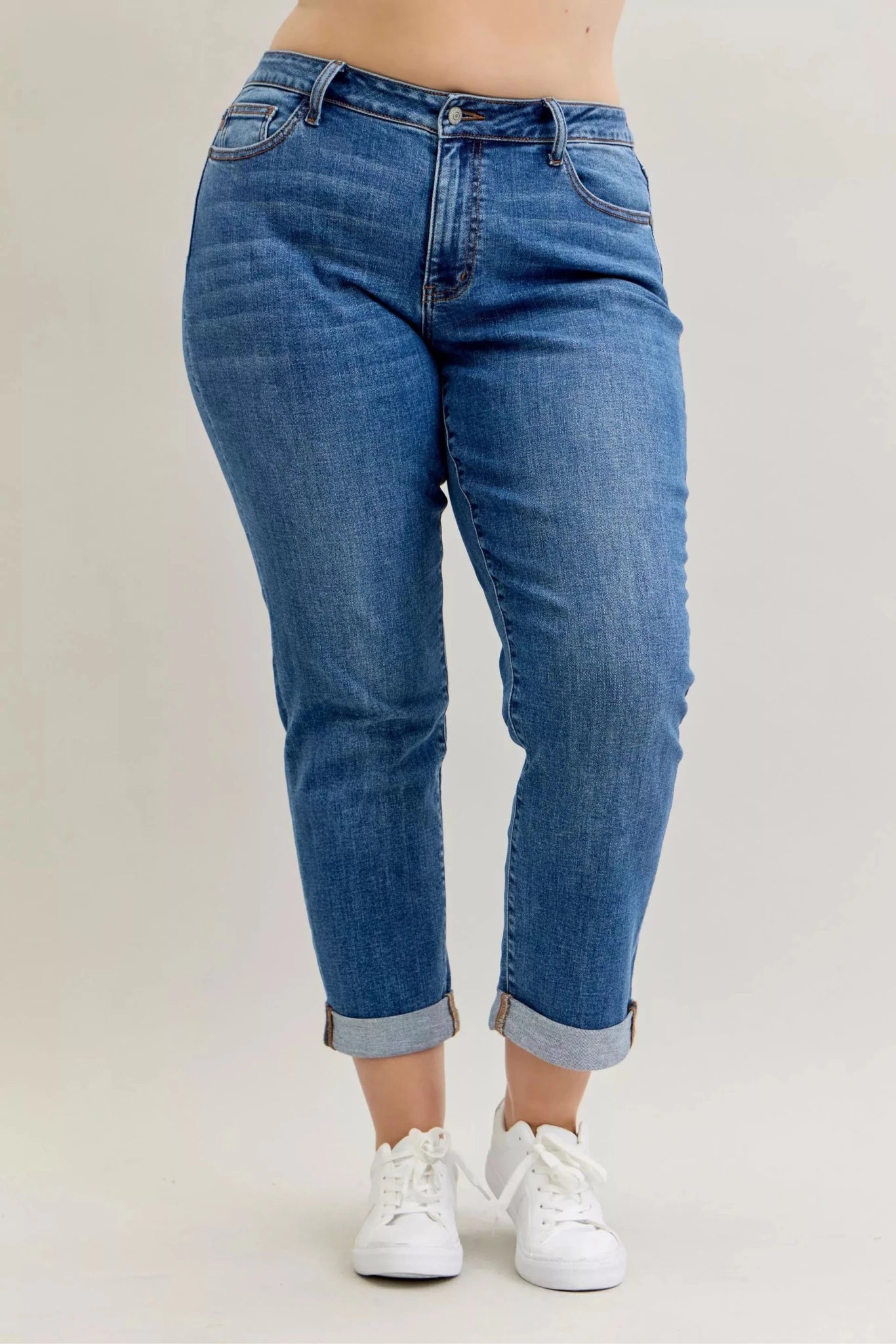 ELC Atelier Tailored Judy Blue Inclusive Fit Mid Rise BF Classic Cu — Prestige Edit - ELC Fashion