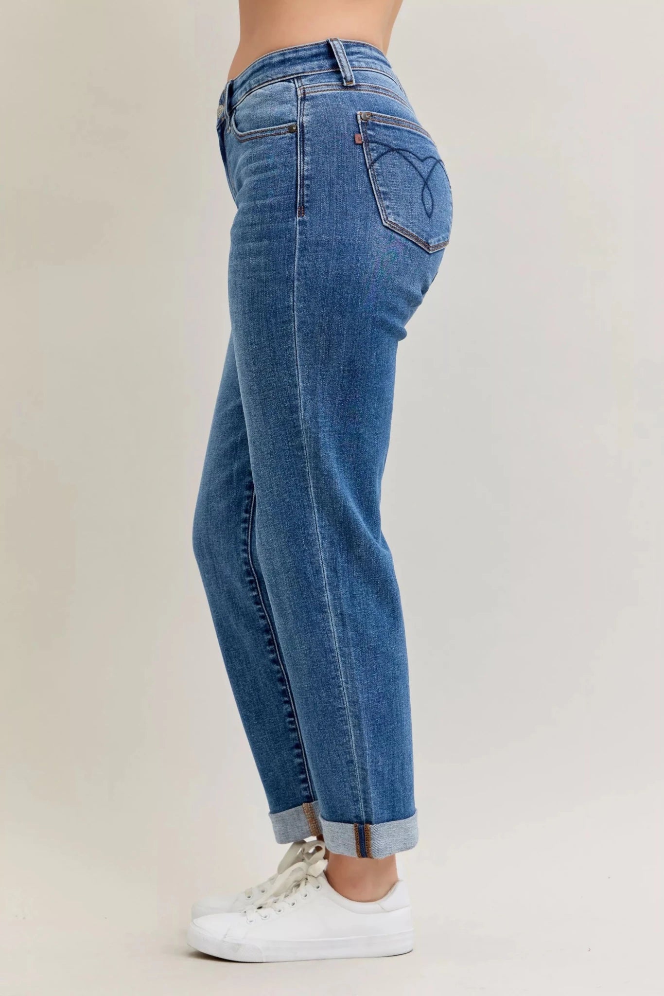 ELC Atelier Tailored Judy Blue Inclusive Fit Mid Rise BF Classic Cu — Prestige Edit - ELC Fashion
