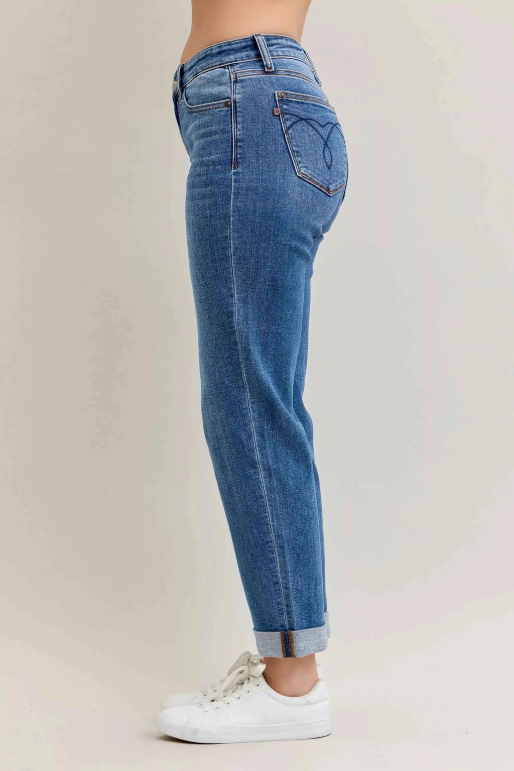 ELC Atelier Tailored Judy Blue Inclusive Fit Mid Rise BF Classic Cu — Prestige Edit - ELC Fashion