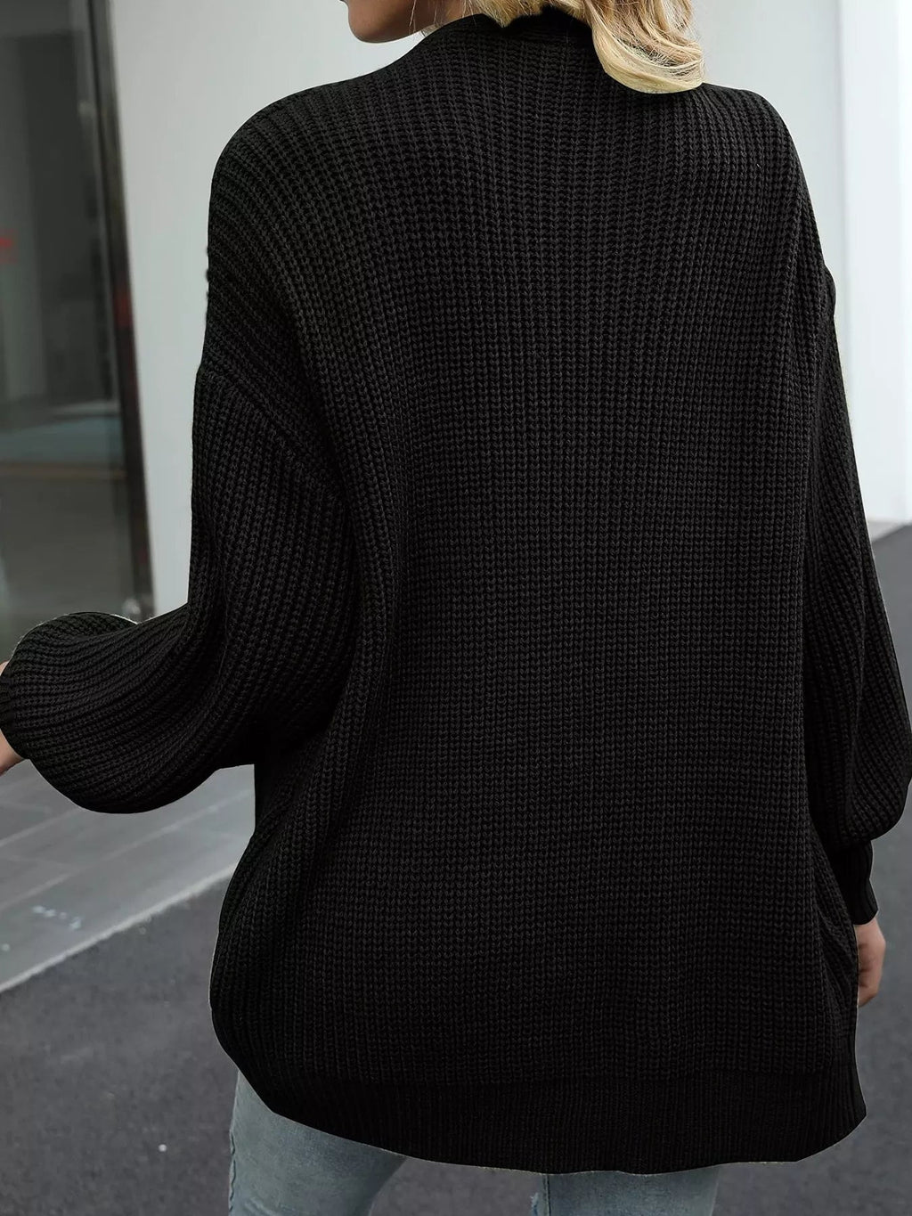 Full Size Chunky Knit Open Front Cardigan Plus Size - ELC Fashion