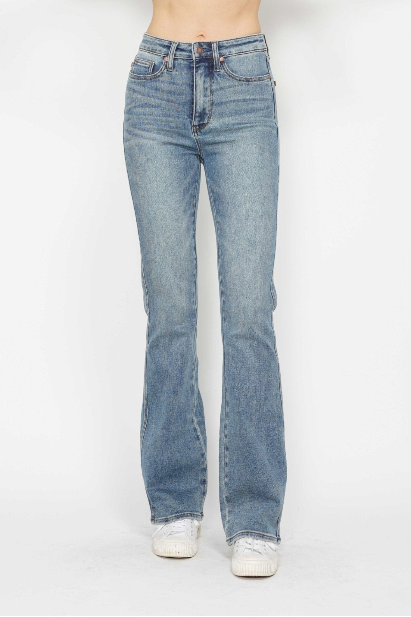 Judy Blue Extended Fit Tummy Control Embroidered Jeans — ELC Atelier Prestige Edit - ELC Fashion