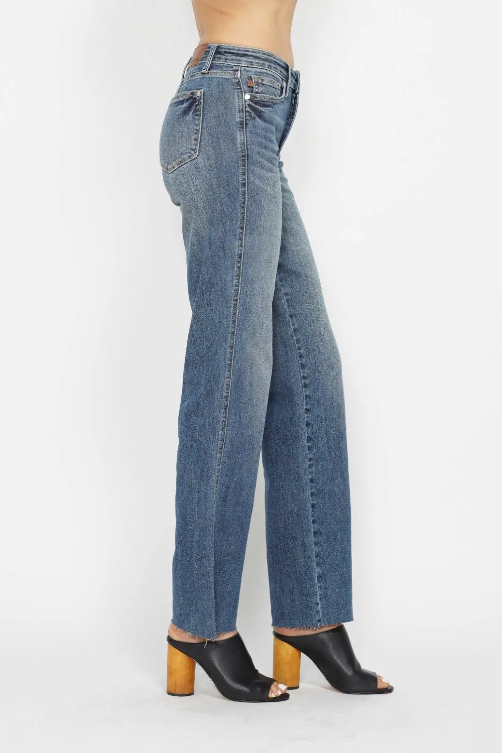 Judy Blue Full Size Tummy Control Straight Jeans - ELC Fashion
