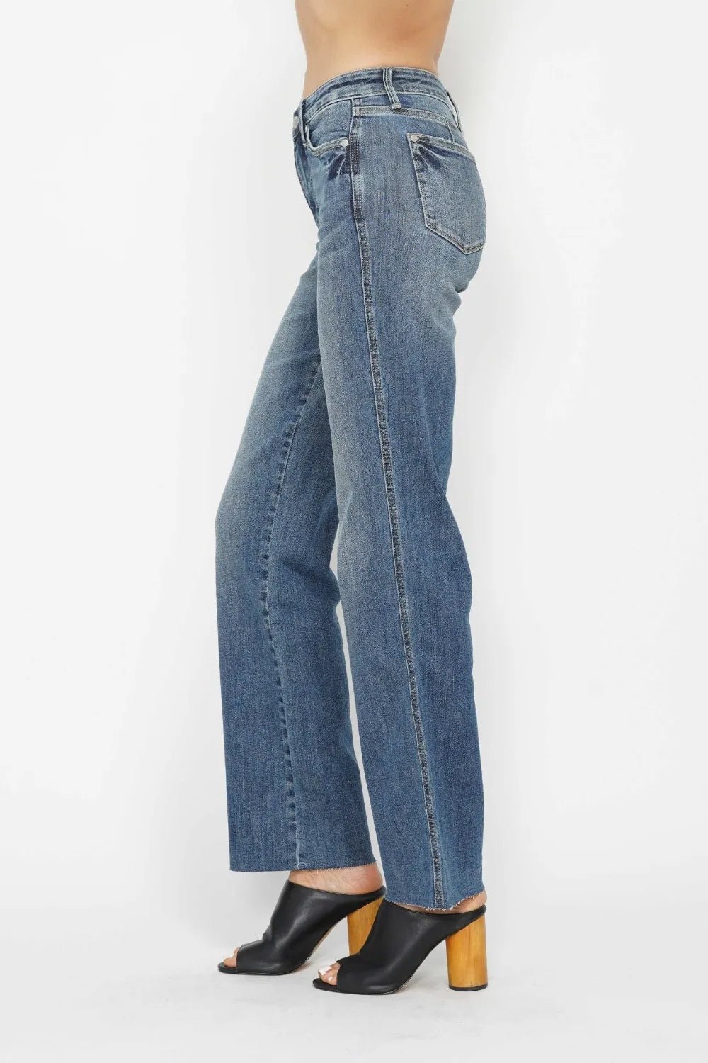 Judy Blue Full Size Tummy Control Straight Jeans - ELC Fashion