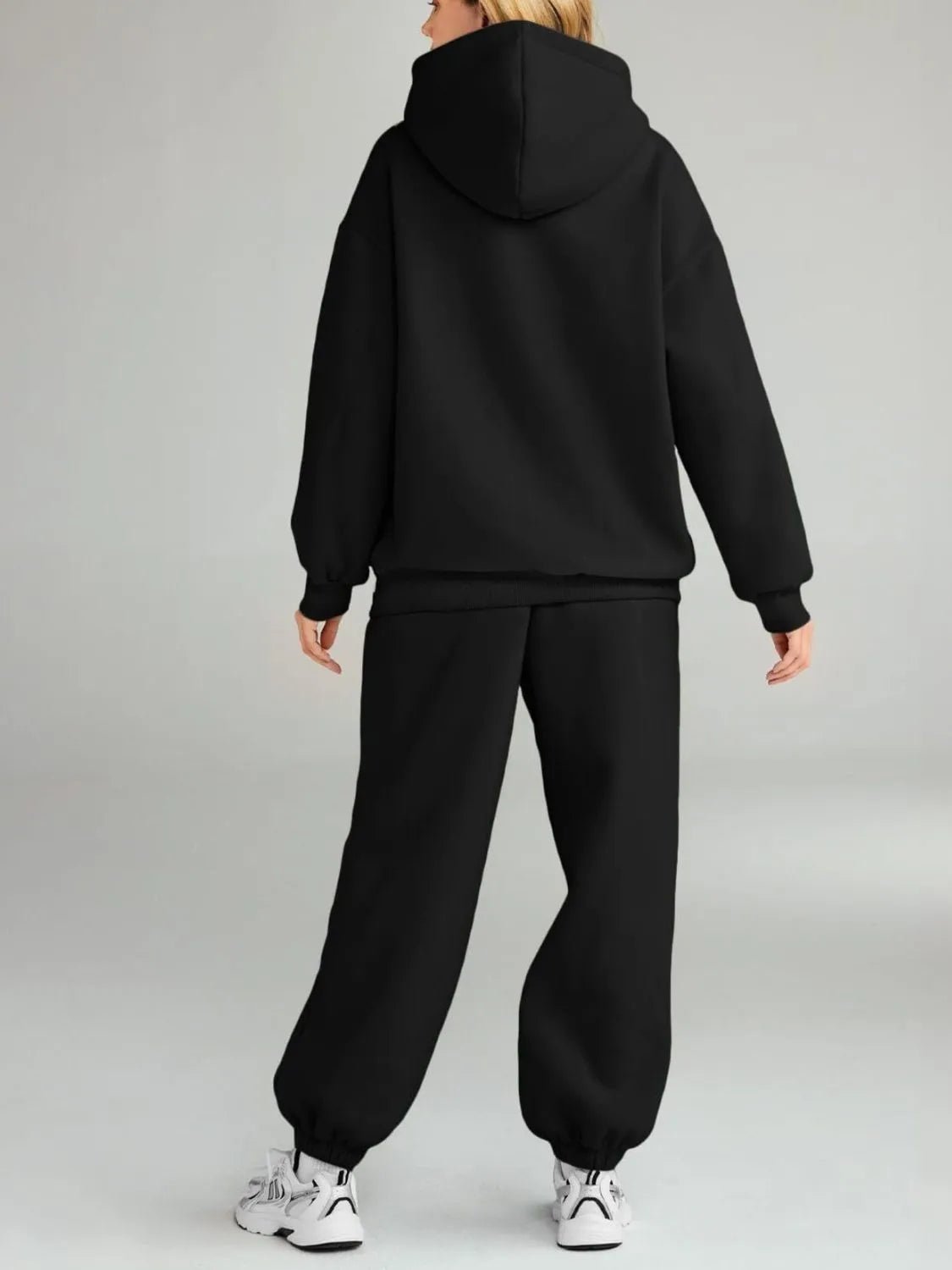 Kangaroo Pocket Hoodie and Joggers Set - ELC Fashion