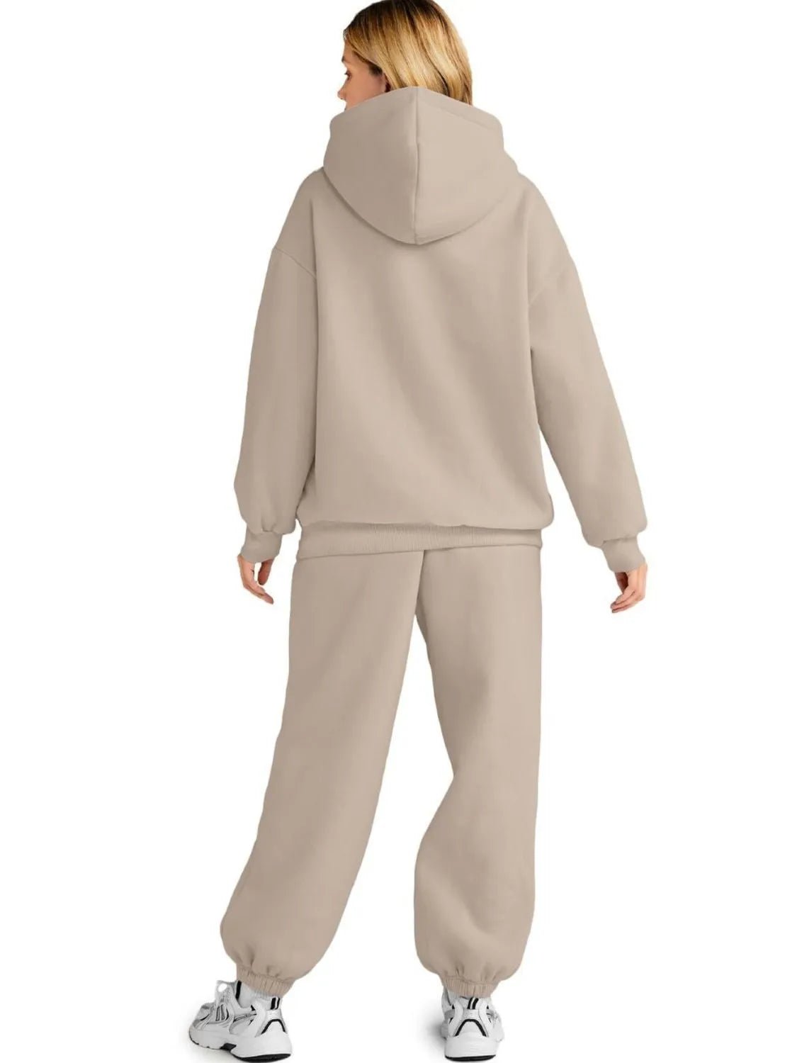 Kangaroo Pocket Hoodie and Joggers Set - ELC Fashion