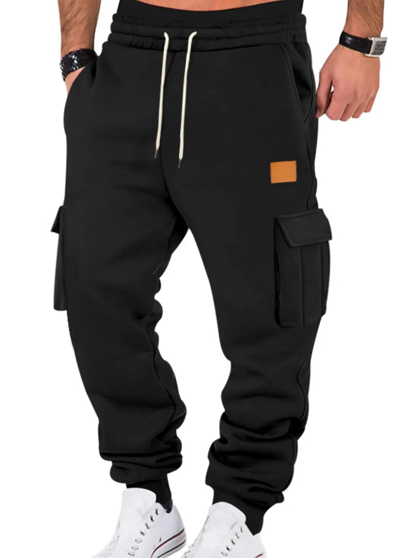 Men's Full Size Drawstring Cargo Jogger Pants Plus Size - ELC Fashion