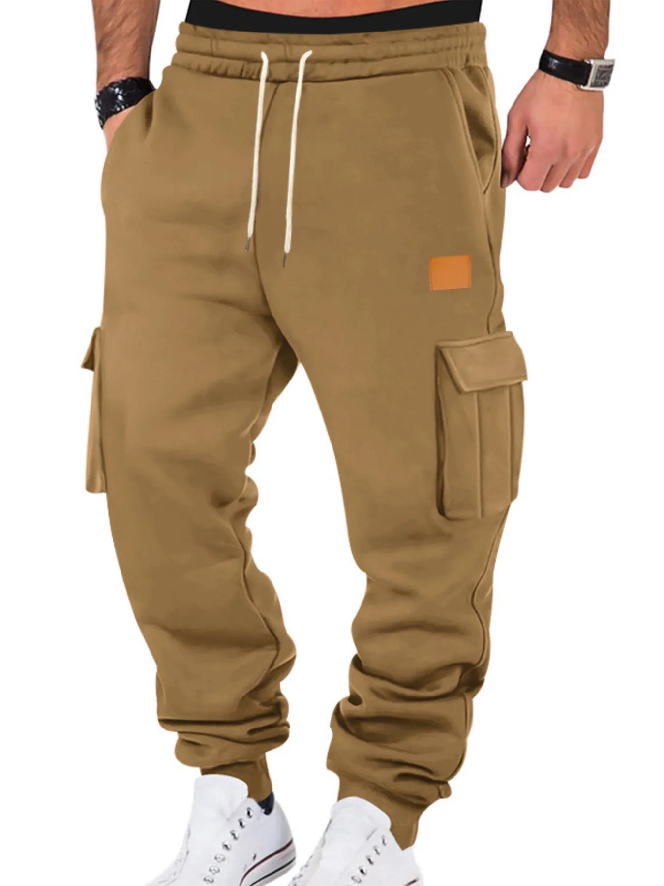 Men's Full Size Drawstring Cargo Jogger Pants Plus Size - ELC Fashion