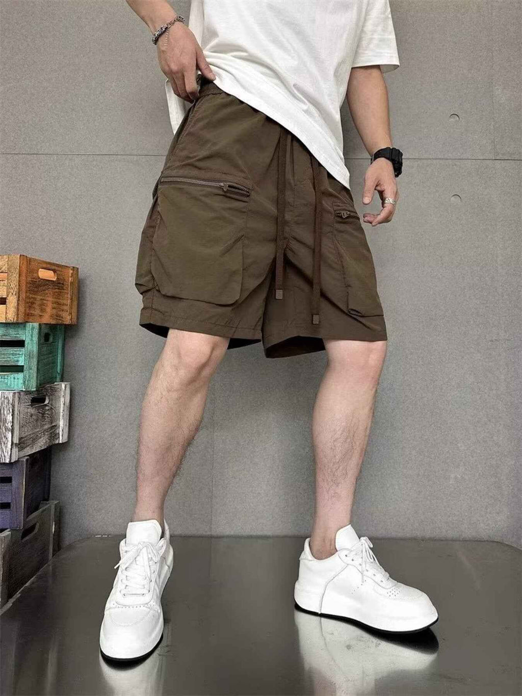 Men's Plus Size Multi - Pocket Relaxed Fit Cargo Shorts - ELC Fashion
