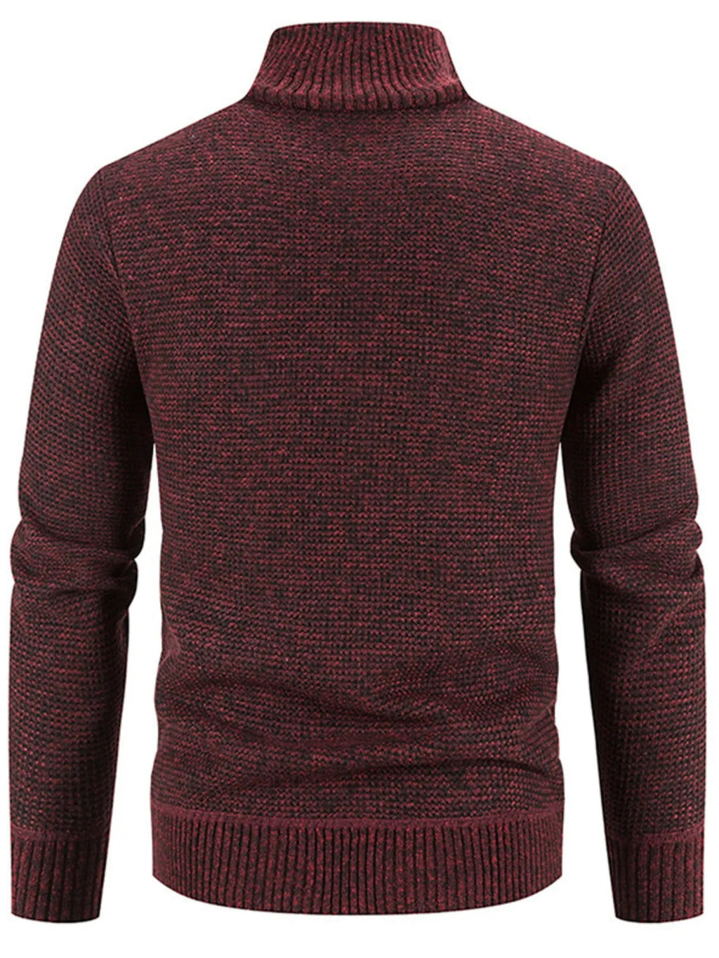 Men's Plus Size Quilted Knit Bomber Jacket with Stand Collar - ELC Fashion