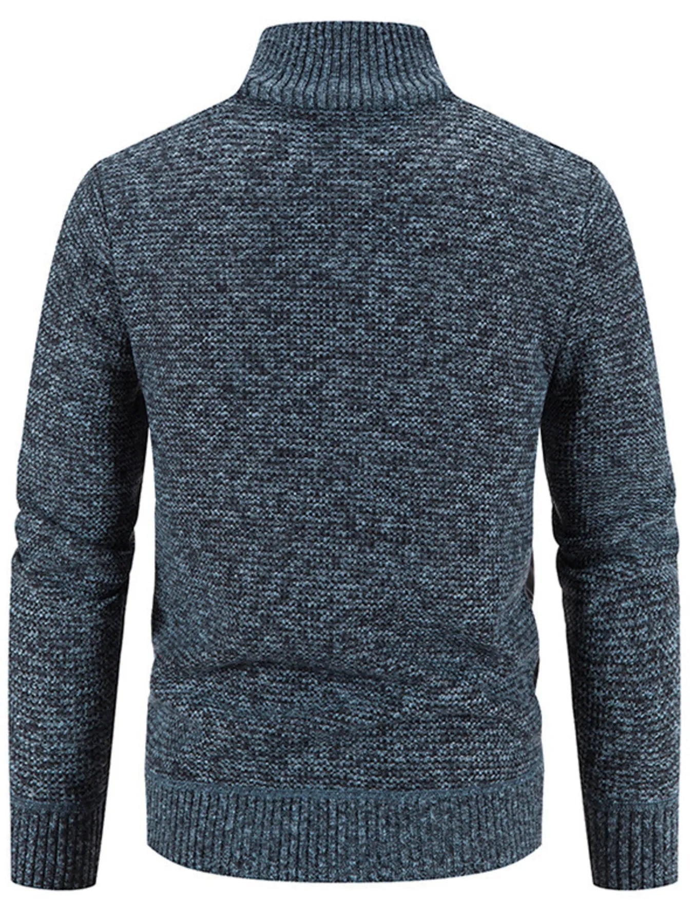 Men's Plus Size Quilted Knit Bomber Jacket with Stand Collar - ELC Fashion