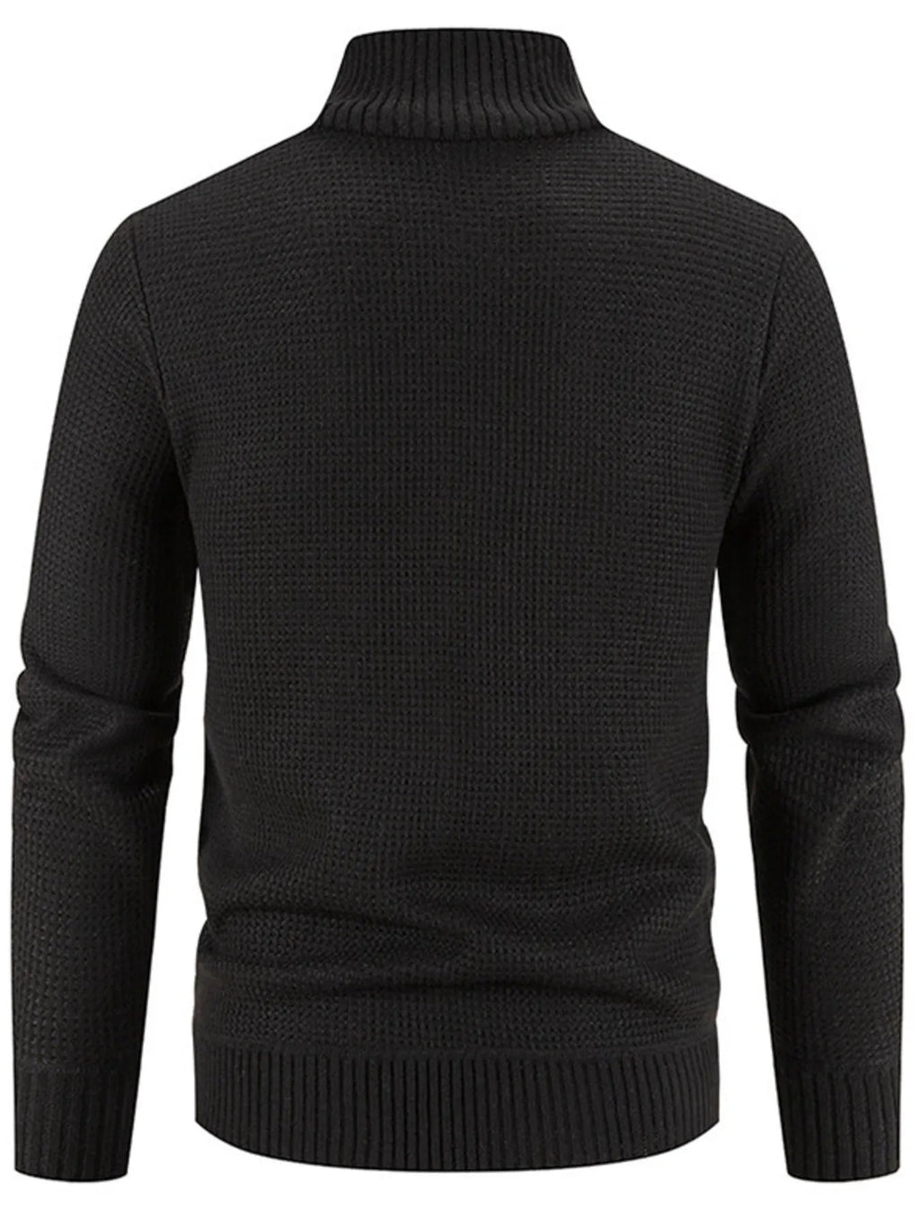 Men's Plus Size Quilted Knit Bomber Jacket with Stand Collar - ELC Fashion