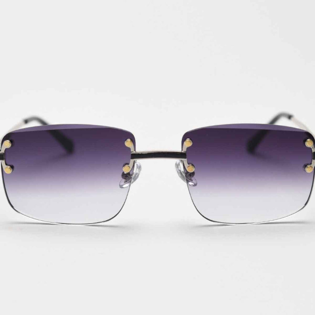 Rimless Gradient Tinted Sunglasses - ELC Fashion