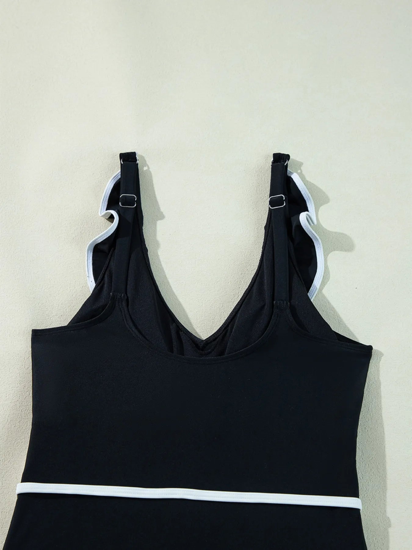 Ruffle Trim V - Neck One - Piece Swimsuit - ELC Fashion