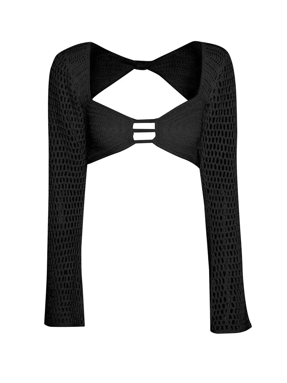 Tied Long Sleeve Top and Skirt Cover Up Set - ELC Fashion