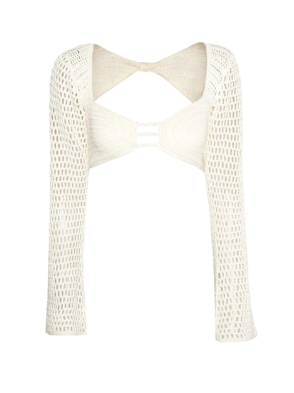 Tied Long Sleeve Top and Skirt Cover Up Set - ELC Fashion