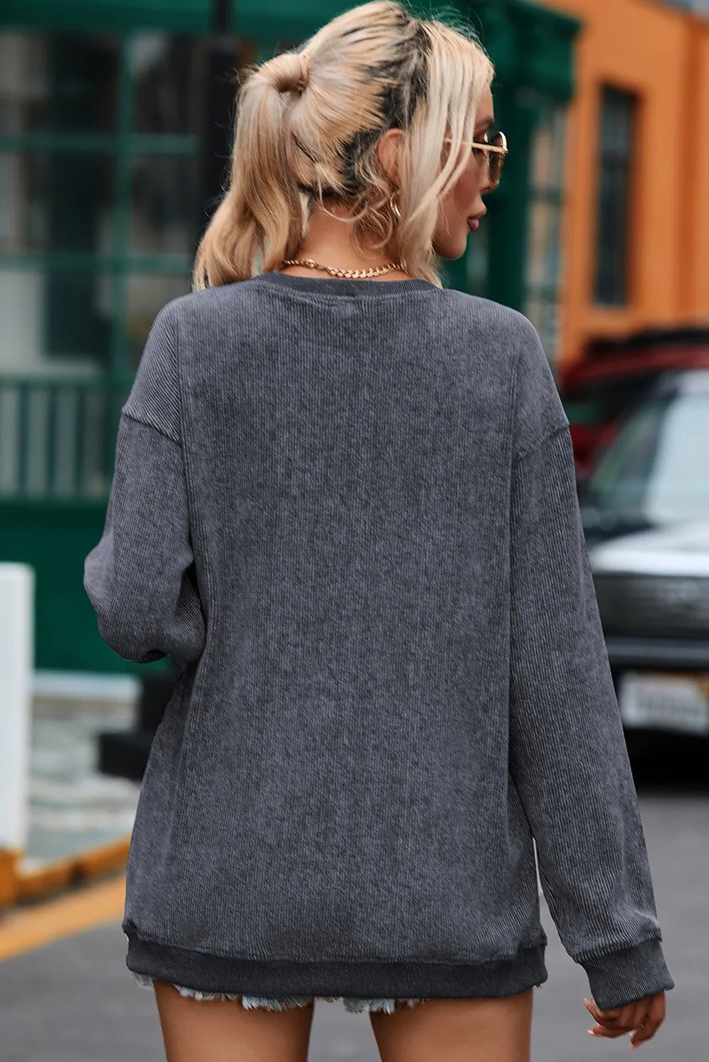 Valentine’s Day LOVE Round Neck Long Sleeve Sweatshirt - ELC Fashion